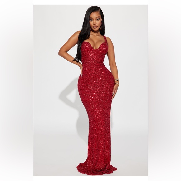 alora sequin maxi dress Fashion Nova | Dresses | Fashion Nova Alora Sequin Maxi Dress Red